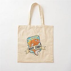 Nerdecrafter Merch Nerde Crafter Holy Carp Cotton Tote Bag