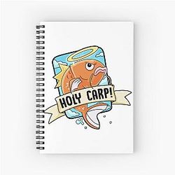 Nerdecrafter Merch Nerde Crafter Holy Carp Spiral Notebook