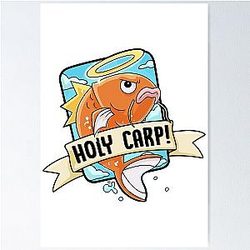 Nerdecrafter Merch Nerde Crafter Holy Carp Poster