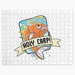 Nerdecrafter Merch Nerde Crafter Holy Carp Jigsaw Puzzle
