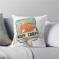 Nerdecrafter Merch Nerde Crafter Holy Carp Throw Pillow
