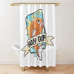Nerdecrafter Merch Nerde Crafter Holy Carp Shower Curtain