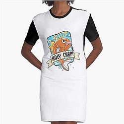 Nerdecrafter Merch HOLY CARP Graphic T-Shirt Dress