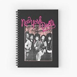 New York Dolls - Pink Graffiti Spiral Notebook