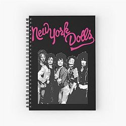New York Dolls - Black  Spiral Notebook