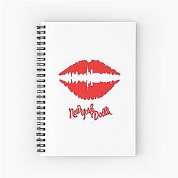 New York Dolls Lips (red) Spiral Notebook