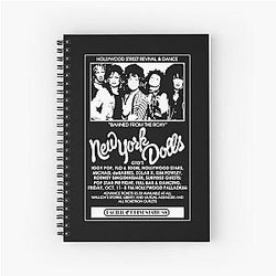 New York Dolls Show Poster  Spiral Notebook