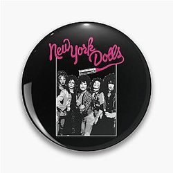 New York Dolls - White  Pin