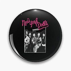 New York Dolls - White  Pin