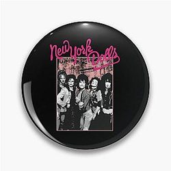 New York Dolls - Pink Graffiti T-Shirt Pin