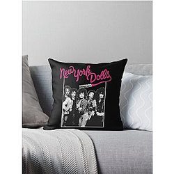 New York Dolls - White Throw Pillow