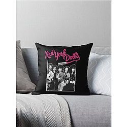 New York Dolls Throw Pillow
