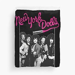 New York Dolls - White Duvet Cover