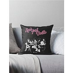 New York Dolls Throw Pillow