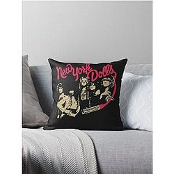 New York Dolls Throw Pillow