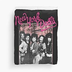 New York Dolls - Pink Graffiti Duvet Cover