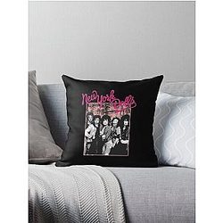 New York Dolls - Pink Graffiti T-Shirt Throw Pillow