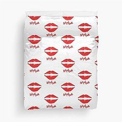 New York Dolls Lips (red) Duvet Cover