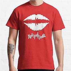 New York Dolls Lips (white) Classic T-Shirt
