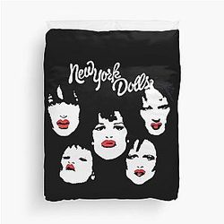 New York Dolls Classic Retro Faces Logo Duvet Cover