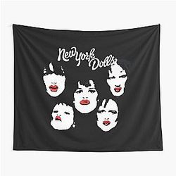 New York Dolls Classic Retro Faces Logo Tapestry