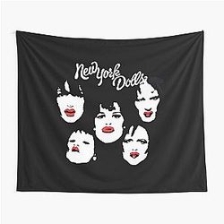New York Dolls Classic Retro Faces Logo Tapestry
