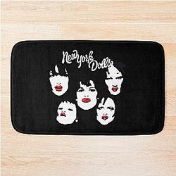 New York Dolls Classic Retro Faces Logo Bath Mat