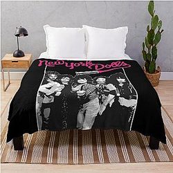 New York Dolls - White Throw Blanket