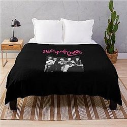 New York Dolls Throw Blanket