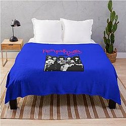 New York Dolls - Black  T-Shirt Throw Blanket