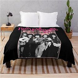 New York Dolls - k Graffiti Throw Blanket