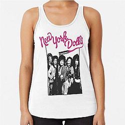 New York Dolls - Black  Racerback Tank Top