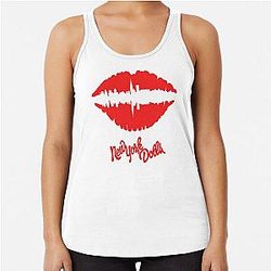 New York Dolls Lips (red) Racerback Tank Top