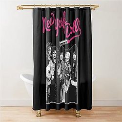New York Dolls - White Shower Curtain