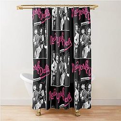 New York Dolls - White  Shower Curtain