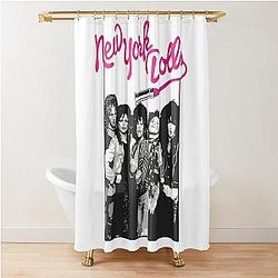 New York Dolls - Black Shower Curtain