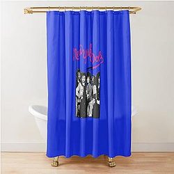 New York Dolls - Black  T-Shirt Shower Curtain