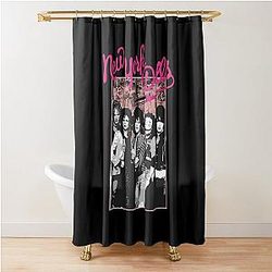 New York Dolls - Pink Graffiti T-Shirt Shower Curtain