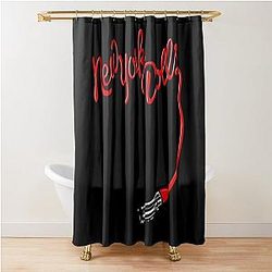 New York Dolls Print Lipstick  Shower Curtain