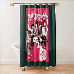 New York Dolls T-ShirtThe New York Dolls 5¢ Bubble Gum Pack (with Bonus Color Puzzle) T-Shirt-by offsetvinylfilm- Shower Curtain