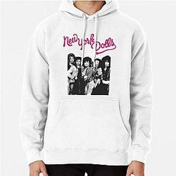 New York Dolls - White  Pullover Hoodie