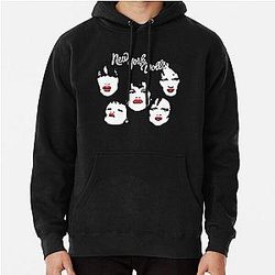 New York Dolls Classic Retro Faces Logo Pullover Hoodie