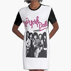 New York Dolls - Black Graphic T-Shirt Dress