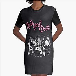New York Dolls Graphic T-Shirt Dress