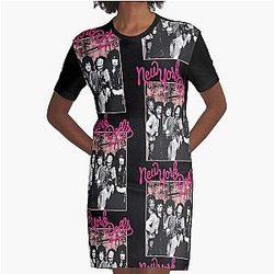 New York Dolls - k Graffiti Graphic T-Shirt Dress