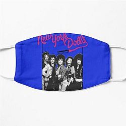 New York Dolls - Black  T-Shirt Flat Mask