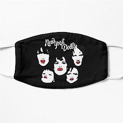 New York Dolls Classic Retro Faces Logo Flat Mask
