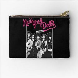 New York Dolls - White Zipper Pouch