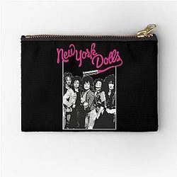 New York Dolls - White Zipper Pouch