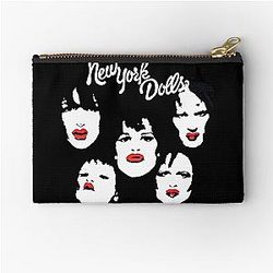 New York Dolls Classic Retro Faces Logo Zipper Pouch